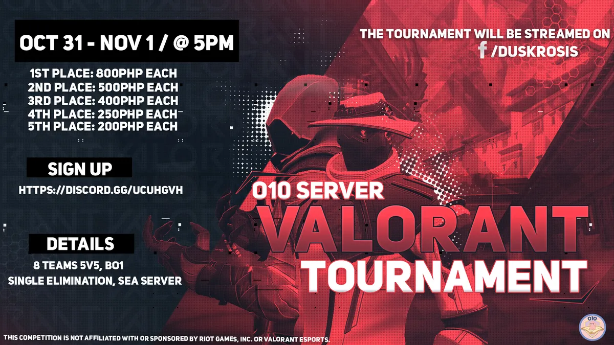 O10 Server Valorant tournament poster