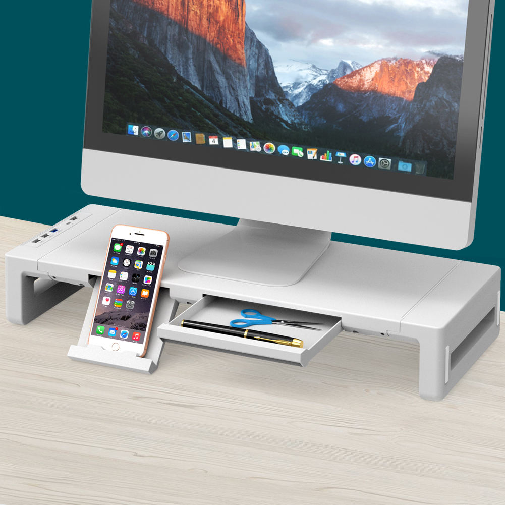 Console Monitor Riser with USB Hub
